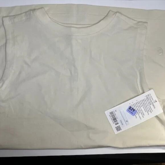 NWT Lululemon Size Large All Yours Organic Cotton Tank LTIV Ivory M - Picture 2 of 3